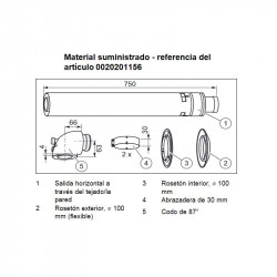 Kit de salida horizontal para calentadores TurboMAG Plus 0020201156