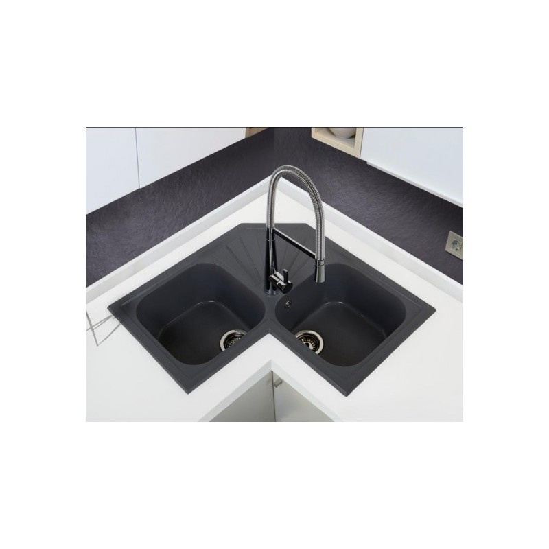 fregadero 2 senos esquina