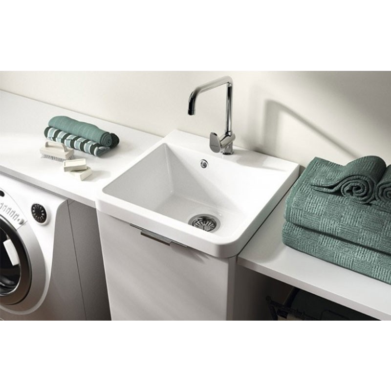 Fregadero de porcelana Utility de Unisan 51x51