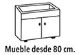 Fregadero SYAN Core mueble 80 cm